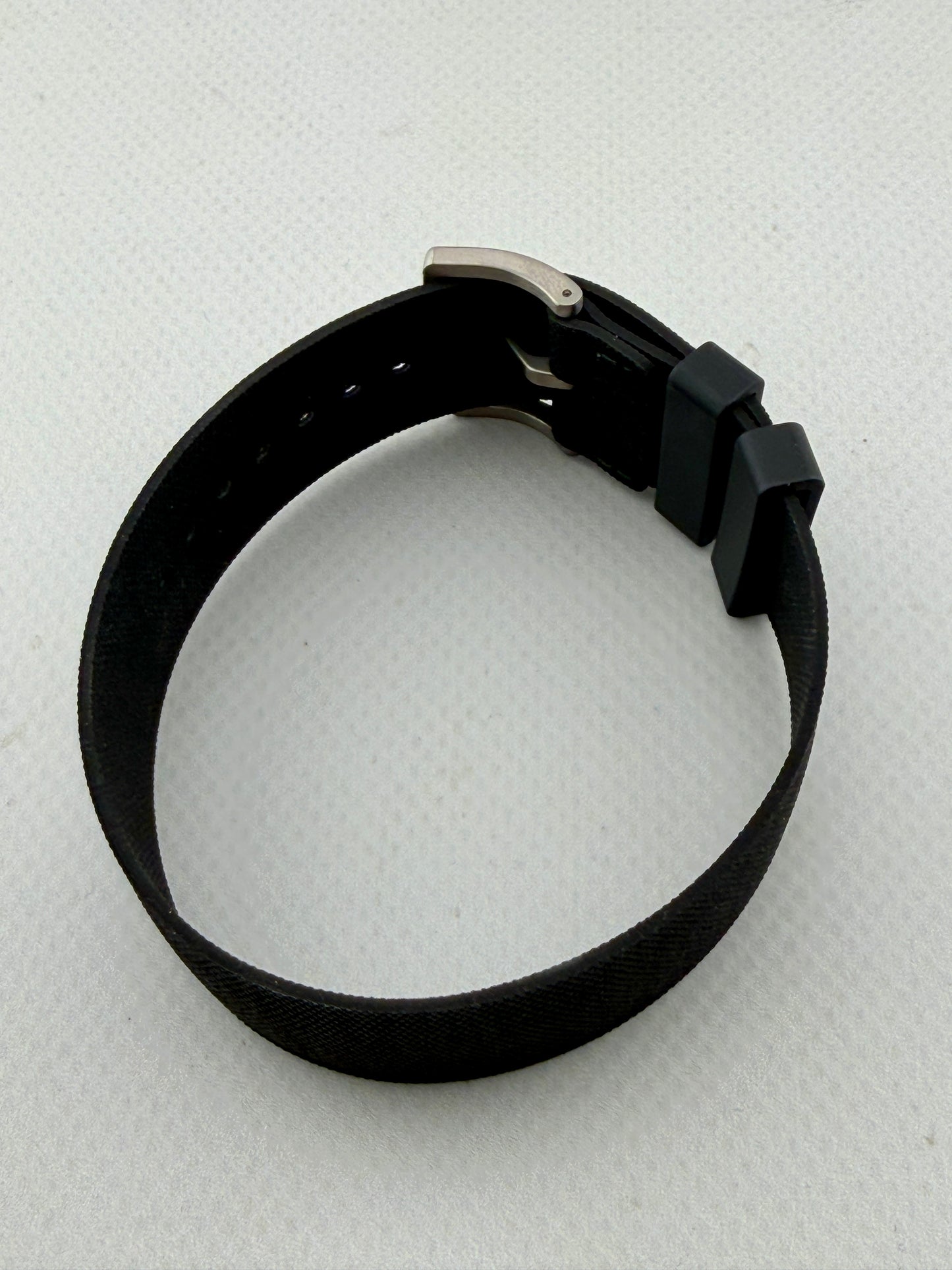 OEM Tudor 22mm One Piece Black Rubber Strap & Titanium Buckle - NEW/UNWORN