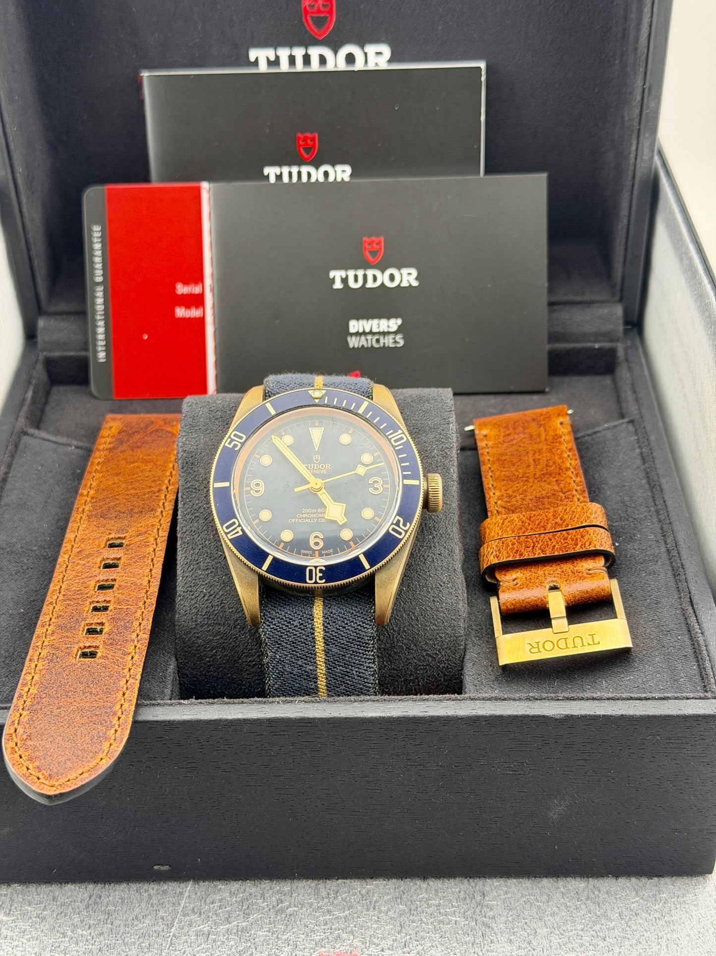 TUDOR Black Bay Bronze Bucherer Ed. 2 Straps 79250BB 43mm Full Set