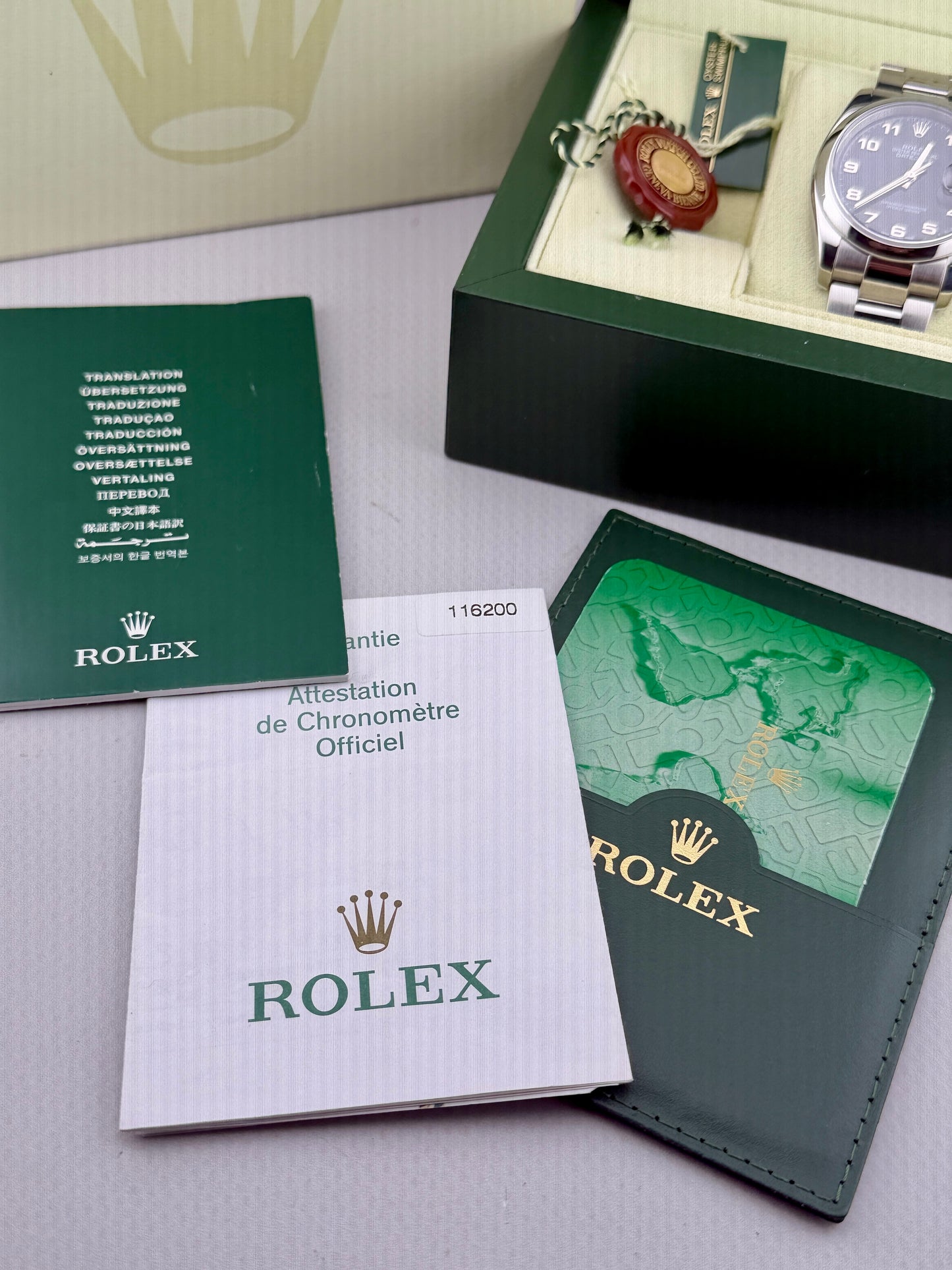 ROLEX DateJust 36 116200 36mm Roulette Date Full Set & Serviced