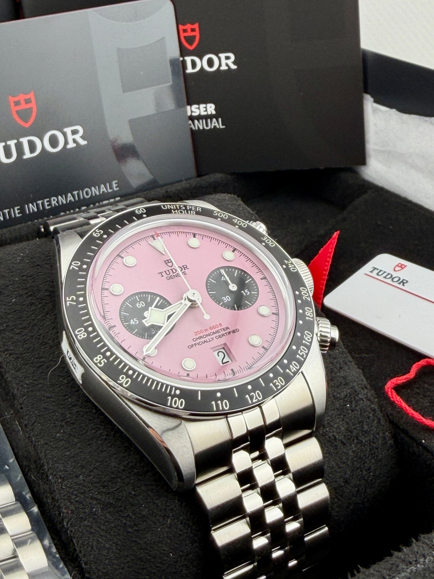 Unworn June 2026 TUDOR Black Bay Chrono 'Miami' 41mm Full Set