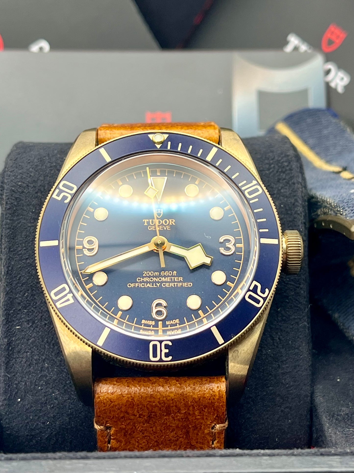 2023 TUDOR Black Bay Bronze Bucherer 79250BB 43mm 2 x OEM Straps