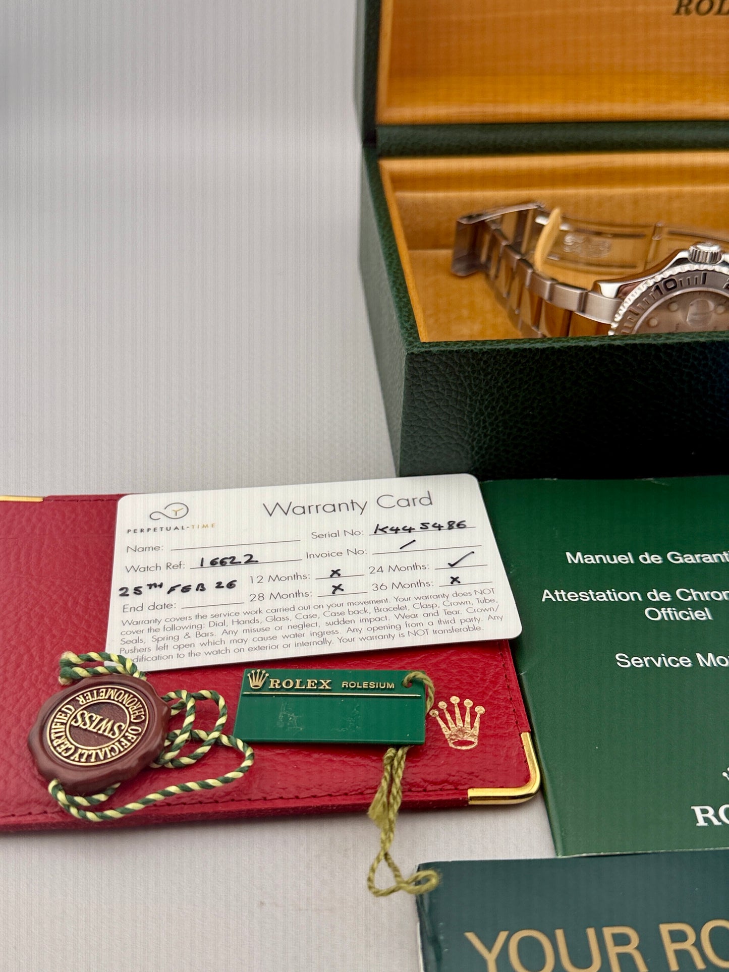 ROLEX Yacht-Master 40mm ref 16622 Platinum Bezel - MINT & Serviced