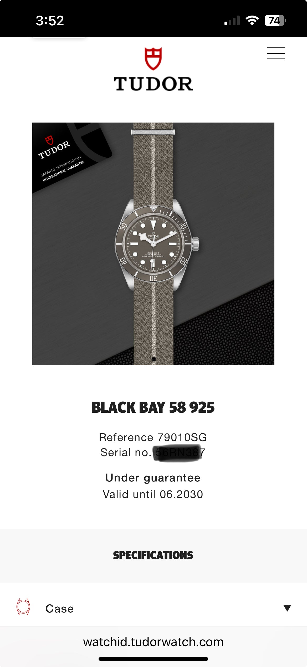 **BRAND NEW** TUDOR Black Bay 58 - 39mm - 79010SG - 925AG