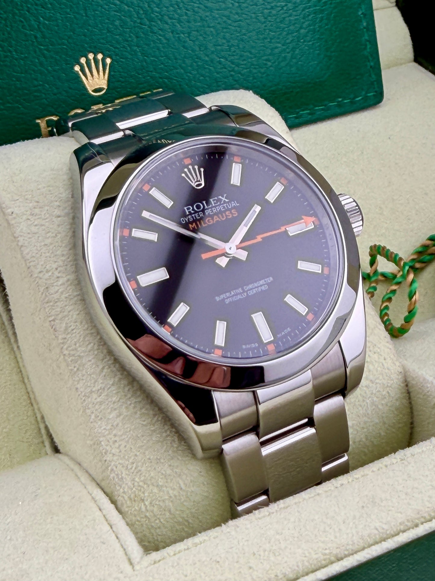 ROLEX Milgauss 116400 Black Dial 40mm Superb Condition