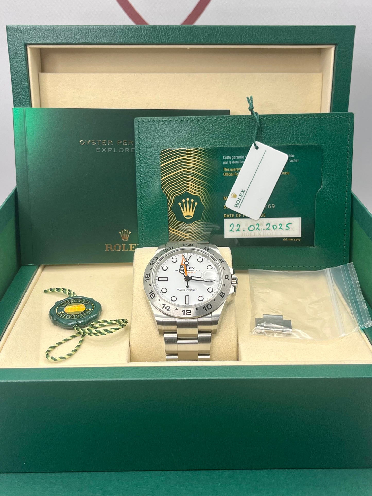 2025 ROLEX Explorer II - Polar Dial - 226570 - Mint - Full Set