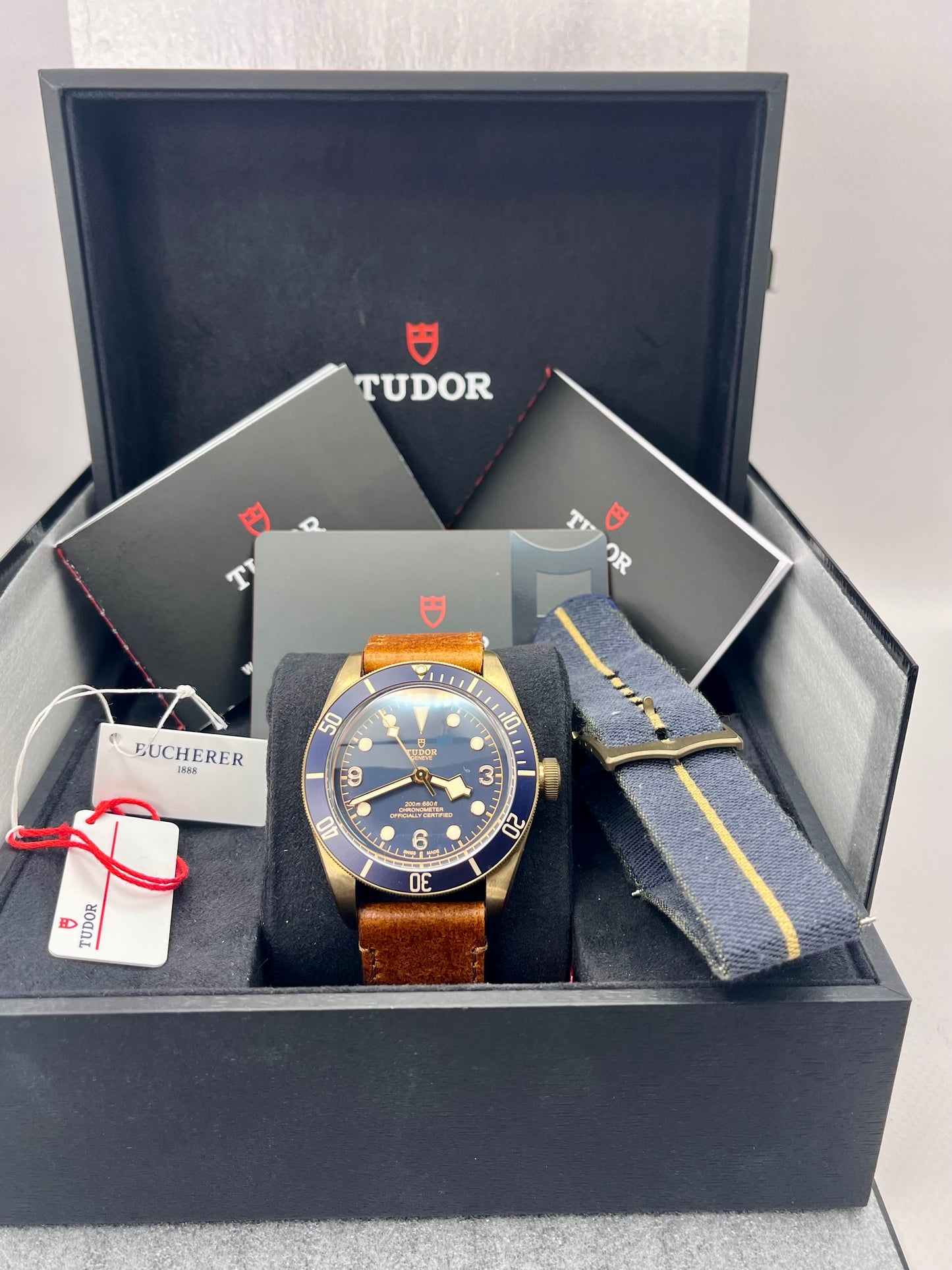 2023 TUDOR Black Bay Bronze Bucherer 79250BB 43mm 2 x OEM Straps