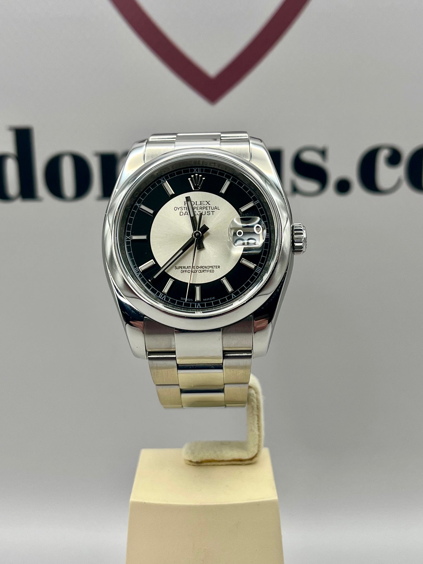 ROLEX DateJust 36mm Tuxedo Dial 116200 Serviced & Mint