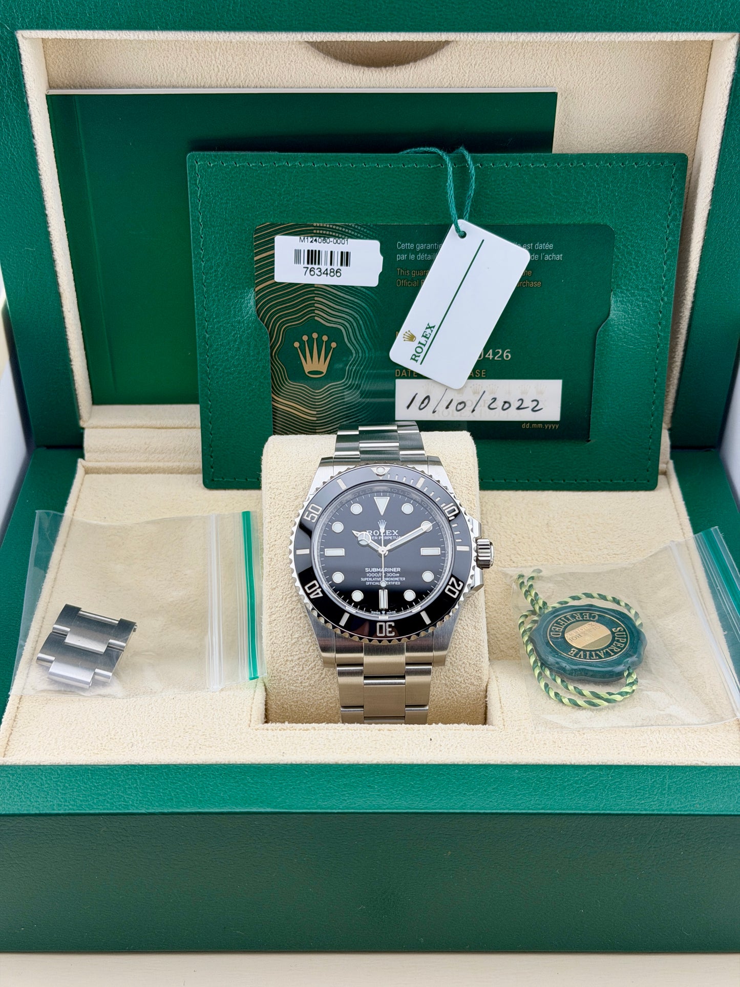 2022 ROLEX Submariner No Date 124060 40mm Full Set