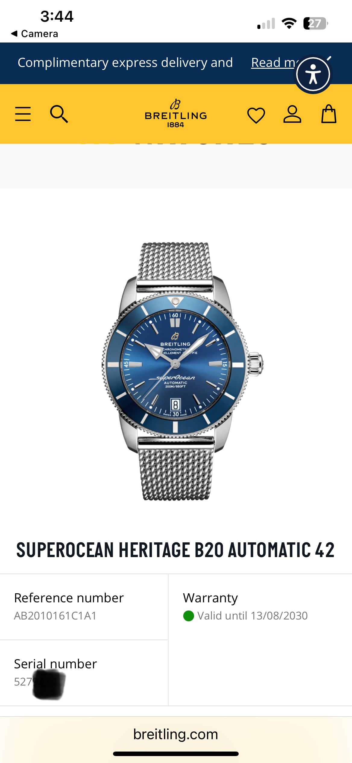 **BRAND NEW** BREITLING Superocean Heritage B20 - 42mm - AB2010161C1A1