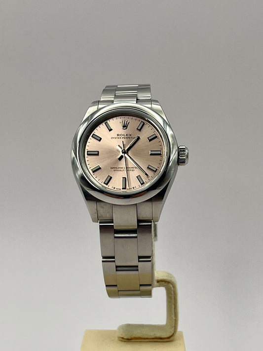 2023 ROLEX Oyster Perpetual 28mm - 276200 - Dusty Pink Dial - Warranty to 2028