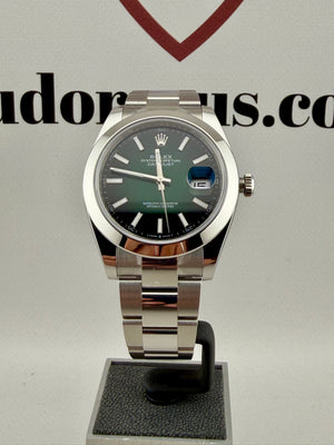 2026 New/Unworn ROLEX DateJust 41 Ombre Green 126300 41mm Full Set