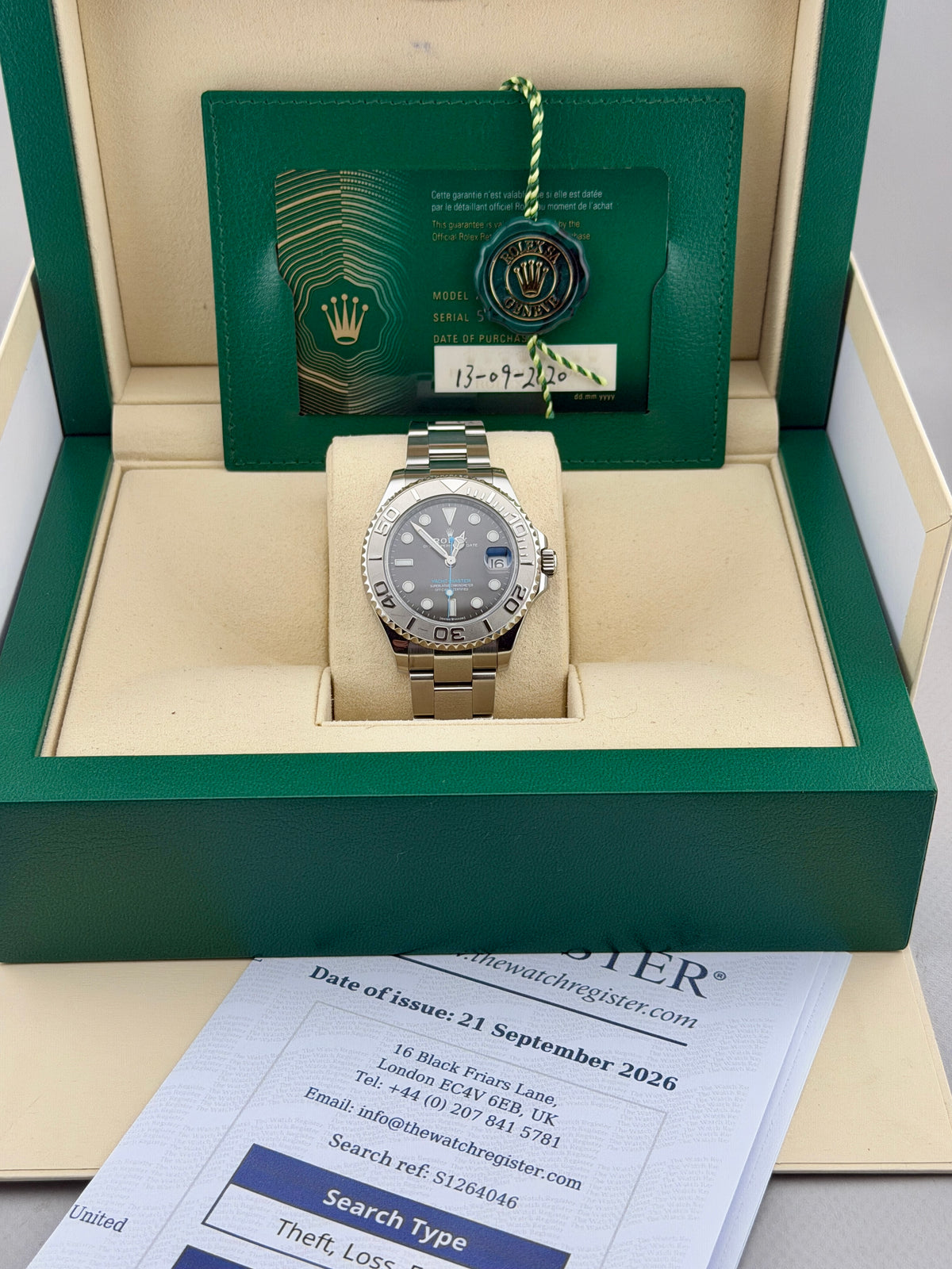 2020 ROLEX Yacht-Master Grey Dial 268622 37mm