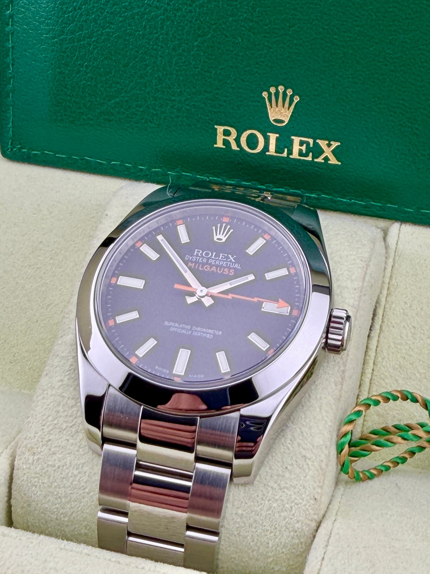 ROLEX Milgauss 116400 Black Dial 40mm Superb Condition