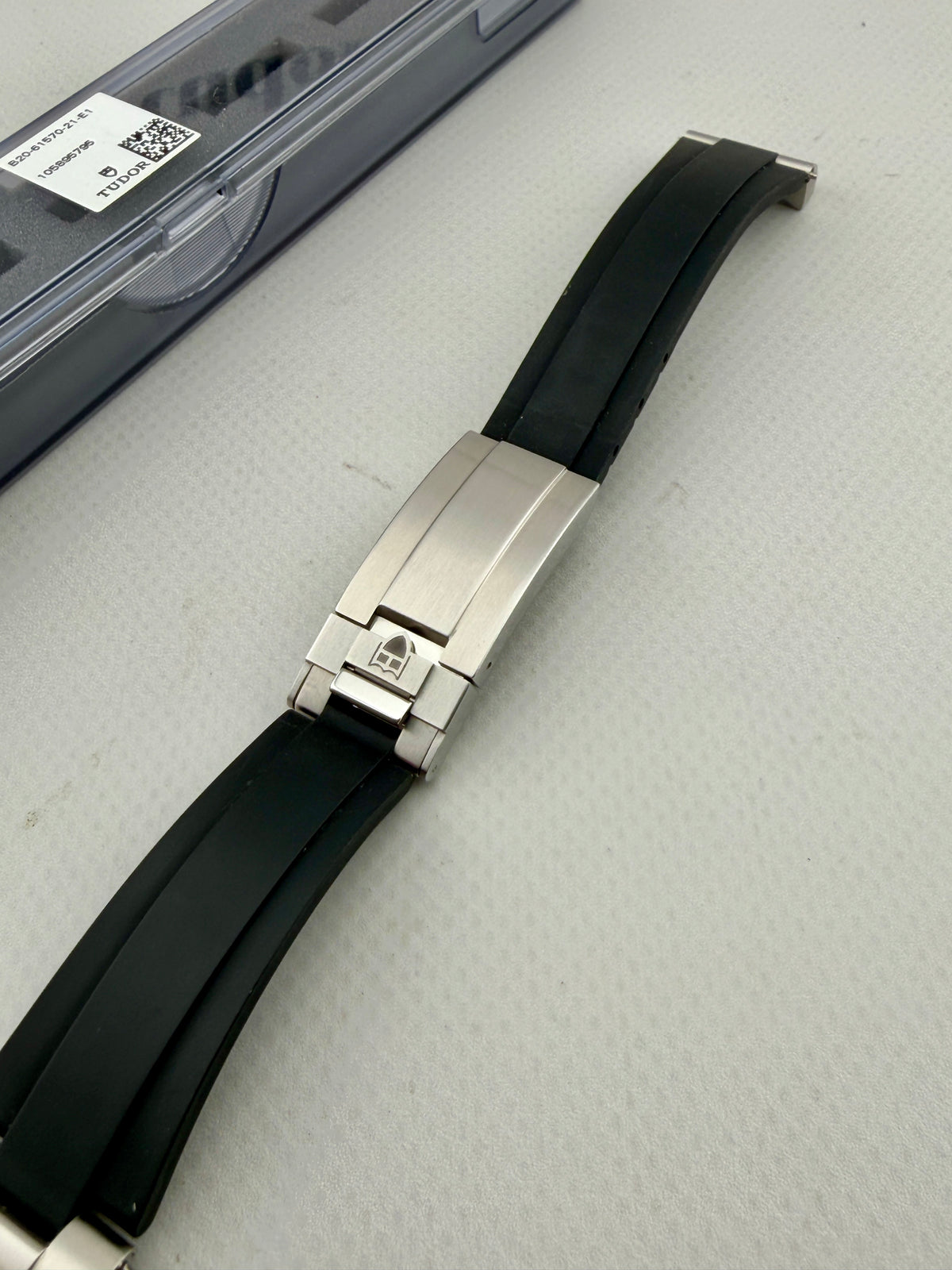 OEM Tudor 20mm Black Rubber Strap & OEM T Fit Clasp + End links