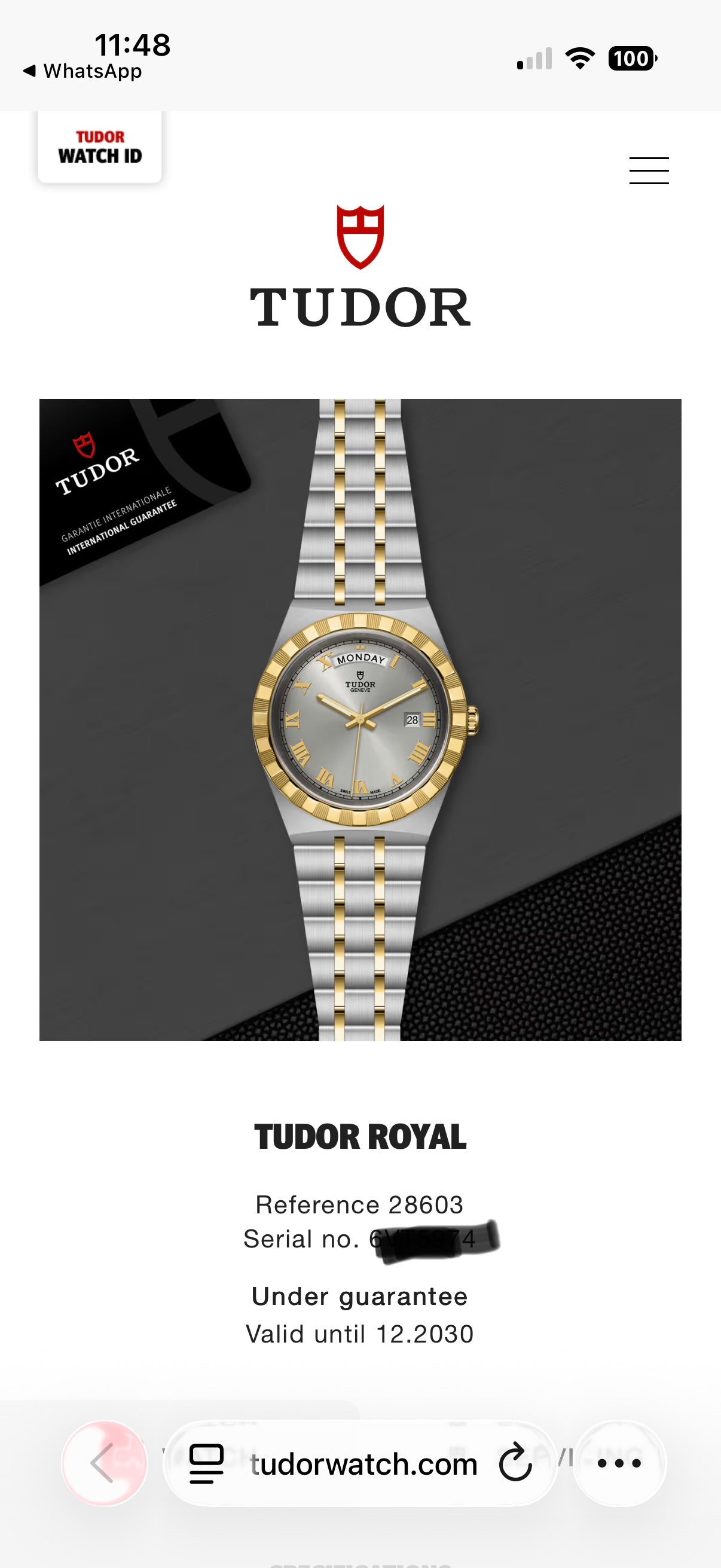UNWORN Dec 2025 TUDOR Royal Day/Date 28603 Steel & Gold 41mm